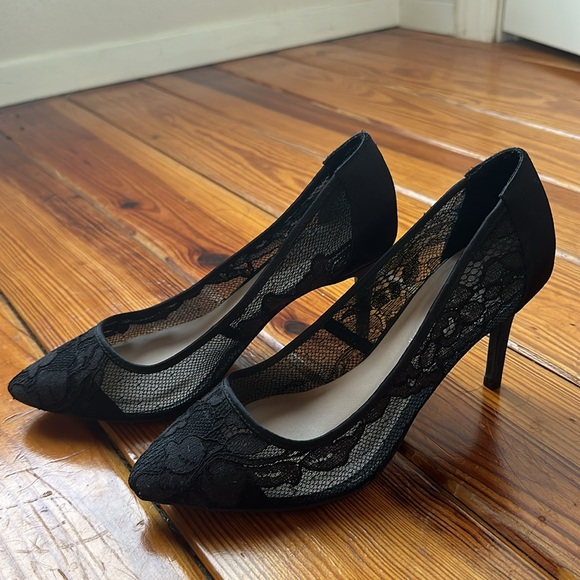 Black Mesh High Heels. Kelly and Katie - Picture 2 of 5